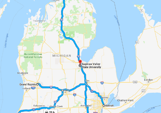 Map of Michigan